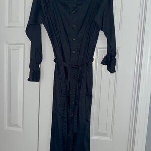 NWT Banana Republic Cotton Poplin Off-The-Shoulder Midi Shirt Dress
